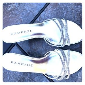 8.5 Rampage silver glitter heels